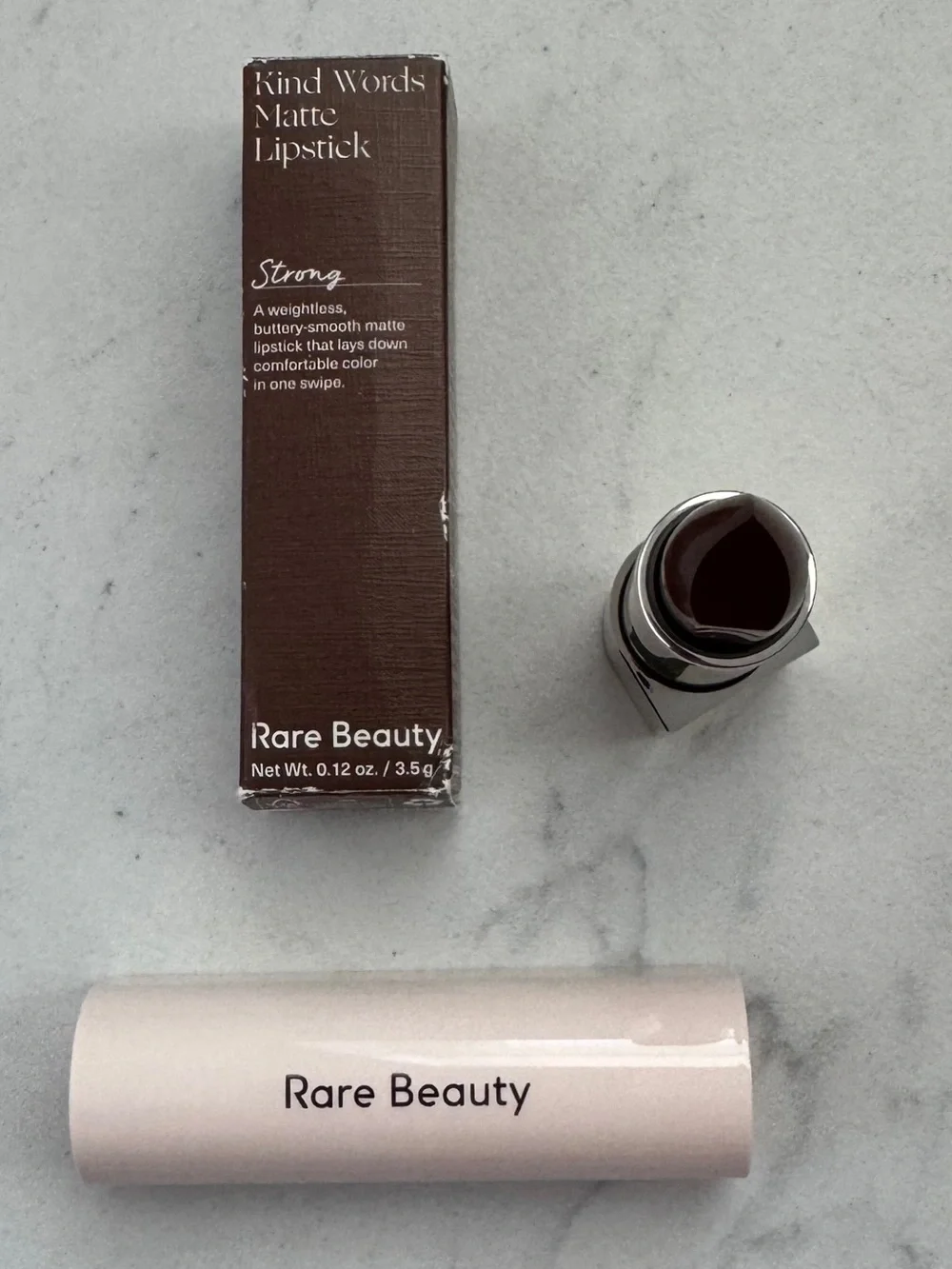 RARE BEAUTY KIND WORDS MATTE LIPSTICK;—STRONG